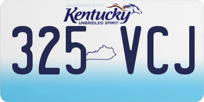 KY license plate 325VCJ