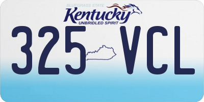 KY license plate 325VCL