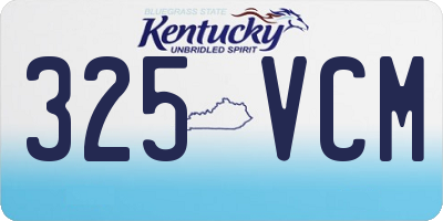 KY license plate 325VCM