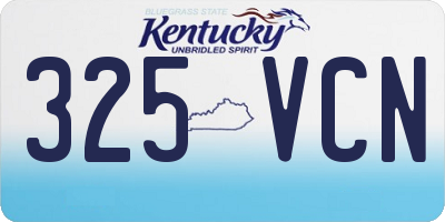KY license plate 325VCN