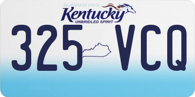 KY license plate 325VCQ