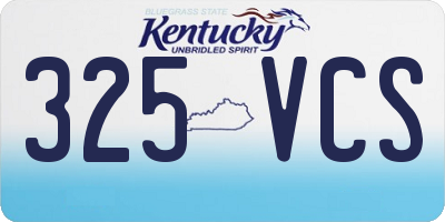 KY license plate 325VCS