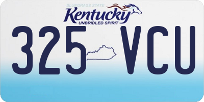 KY license plate 325VCU