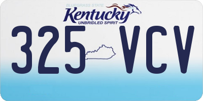 KY license plate 325VCV