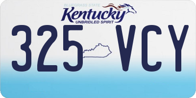 KY license plate 325VCY