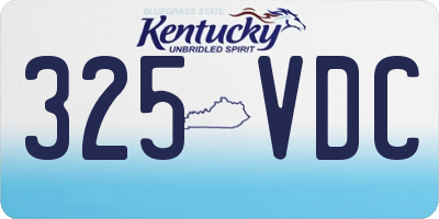KY license plate 325VDC