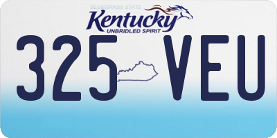 KY license plate 325VEU