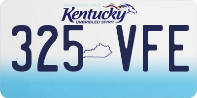 KY license plate 325VFE