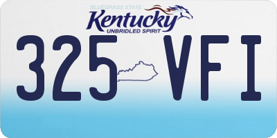 KY license plate 325VFI
