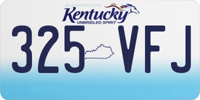 KY license plate 325VFJ