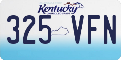 KY license plate 325VFN
