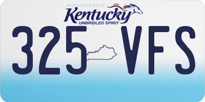 KY license plate 325VFS