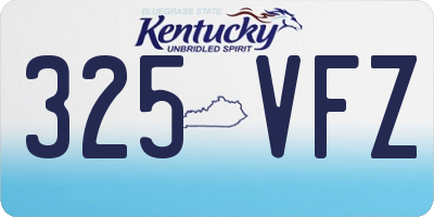 KY license plate 325VFZ