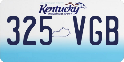KY license plate 325VGB