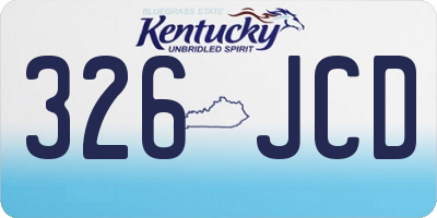 KY license plate 326JCD