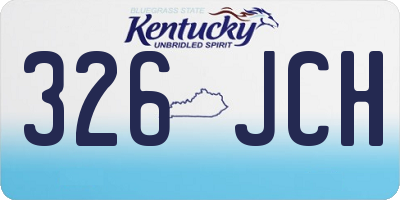 KY license plate 326JCH