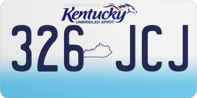 KY license plate 326JCJ