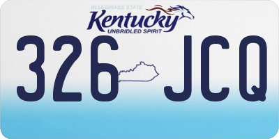 KY license plate 326JCQ