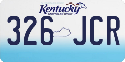 KY license plate 326JCR