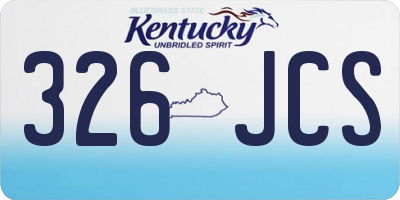 KY license plate 326JCS