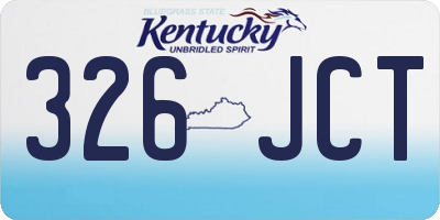 KY license plate 326JCT