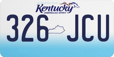 KY license plate 326JCU