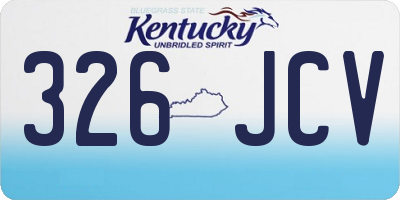 KY license plate 326JCV