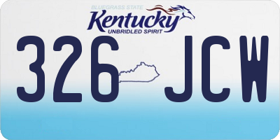 KY license plate 326JCW