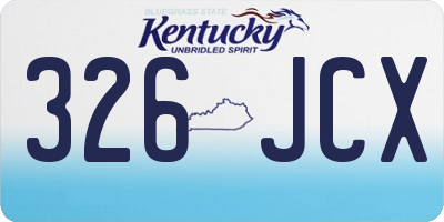 KY license plate 326JCX