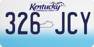 KY license plate 326JCY
