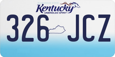 KY license plate 326JCZ