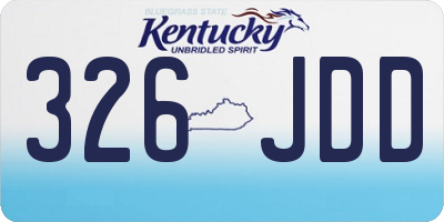 KY license plate 326JDD