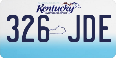 KY license plate 326JDE