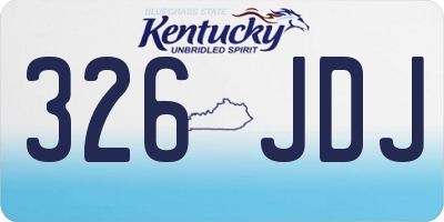 KY license plate 326JDJ