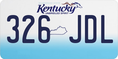 KY license plate 326JDL