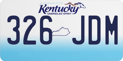 KY license plate 326JDM