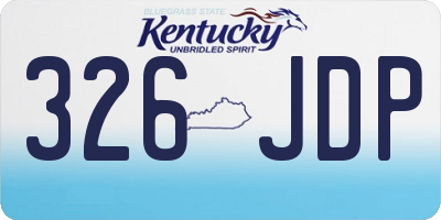 KY license plate 326JDP