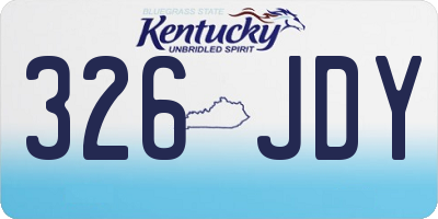 KY license plate 326JDY