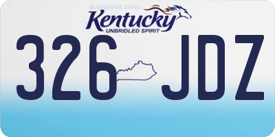 KY license plate 326JDZ
