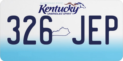 KY license plate 326JEP