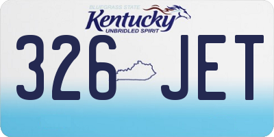 KY license plate 326JET