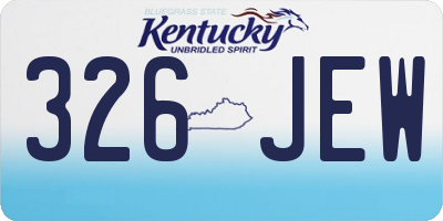 KY license plate 326JEW