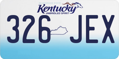 KY license plate 326JEX