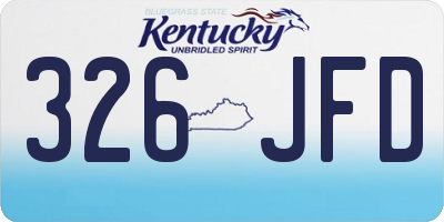 KY license plate 326JFD