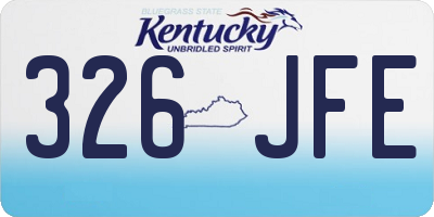 KY license plate 326JFE
