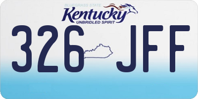 KY license plate 326JFF