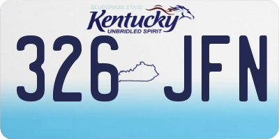 KY license plate 326JFN