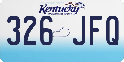 KY license plate 326JFQ