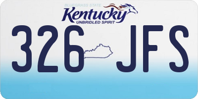 KY license plate 326JFS
