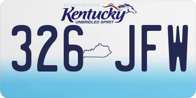 KY license plate 326JFW